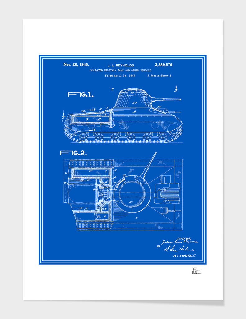 Tank Patent - Blueprint