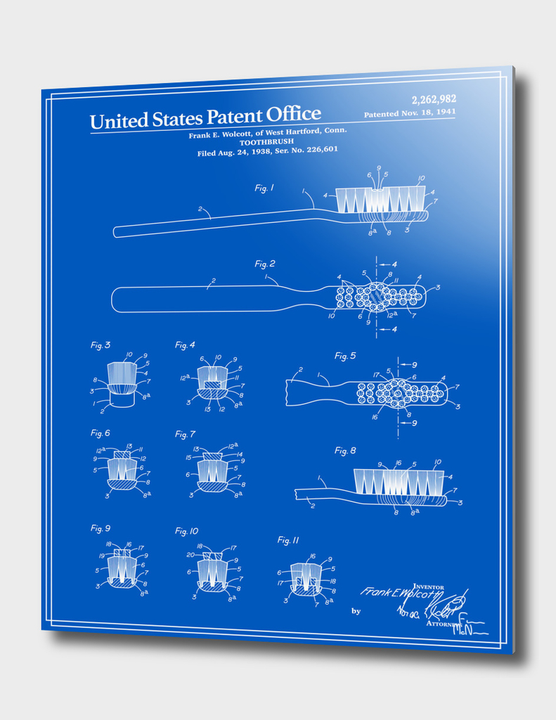 Toothbrush Patent - Blueprint