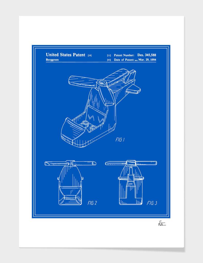 Toy Helicopter Patent - Blueprint