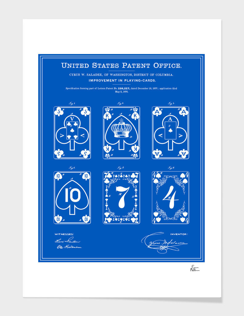 Playing Cards Patent - Blueprint