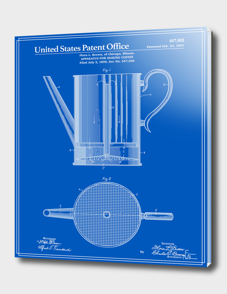 Coffee Press Patent - Blueprint