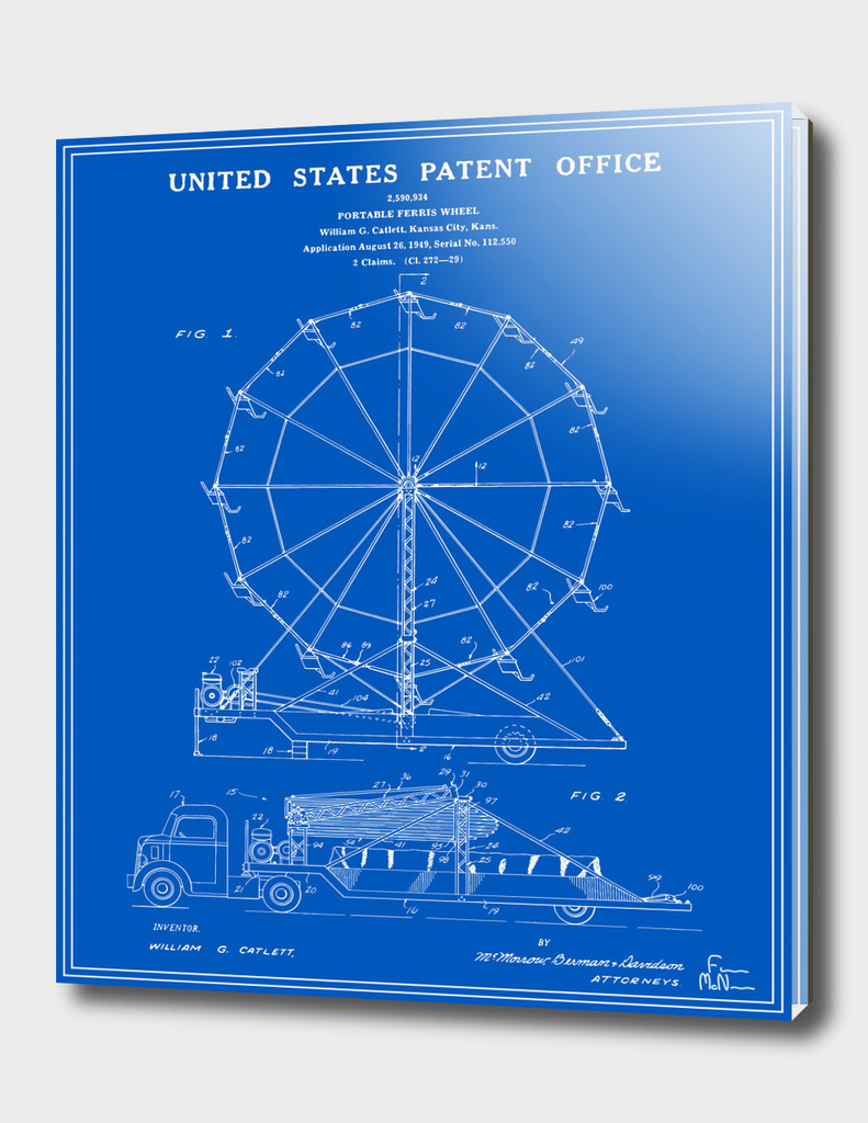 Ferris Wheel Patent - Blueprint