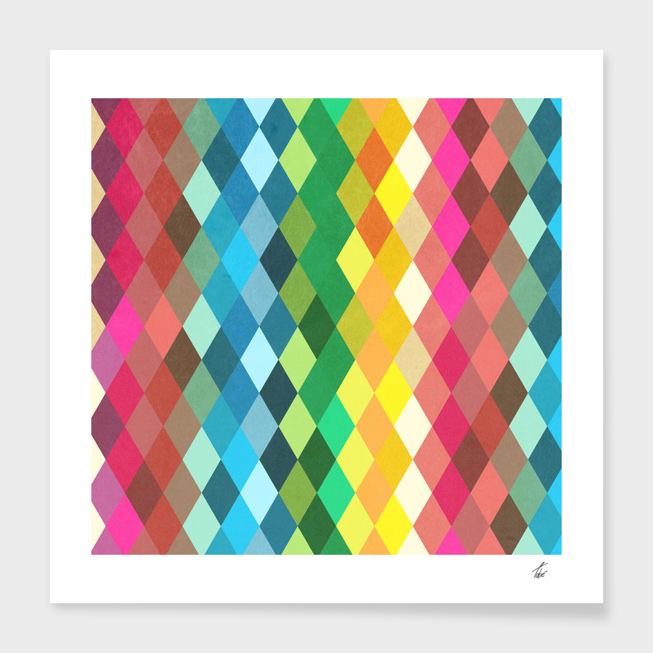 Diamond Color Spectrum Pattern