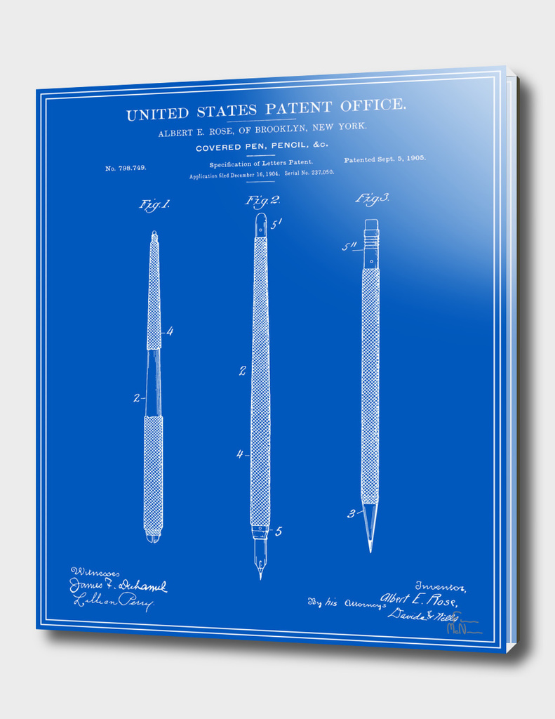 Pencil Set Patent - Blueprint