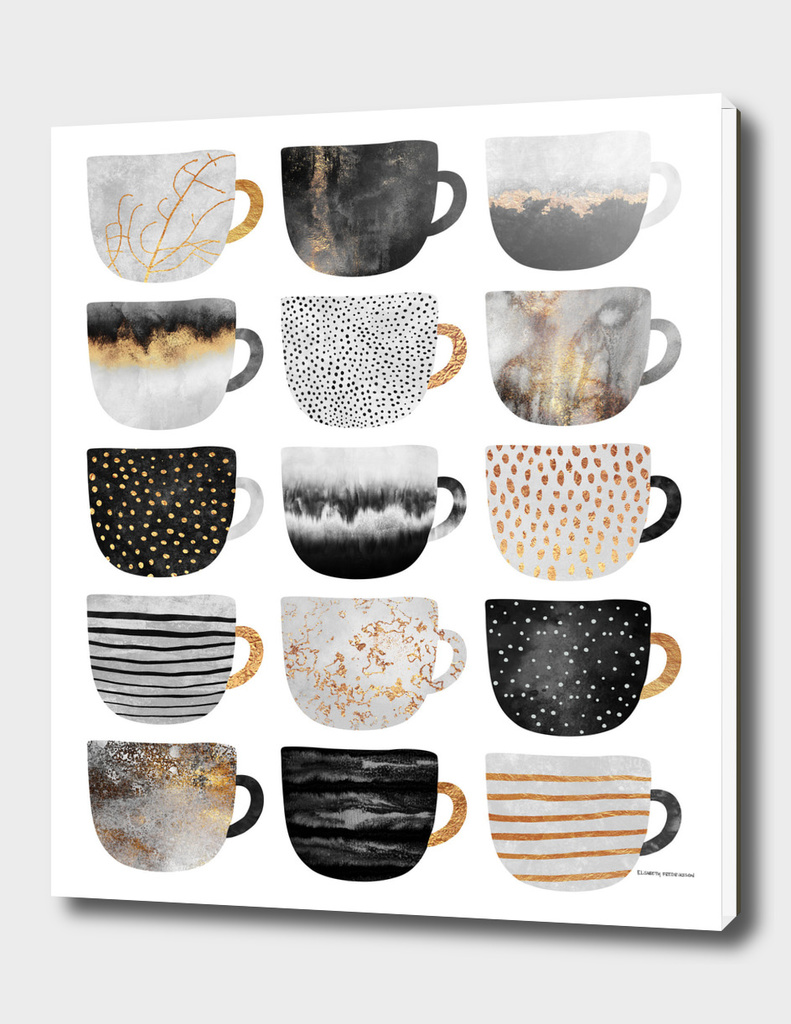 Pretty Coffee Cups 3 - White