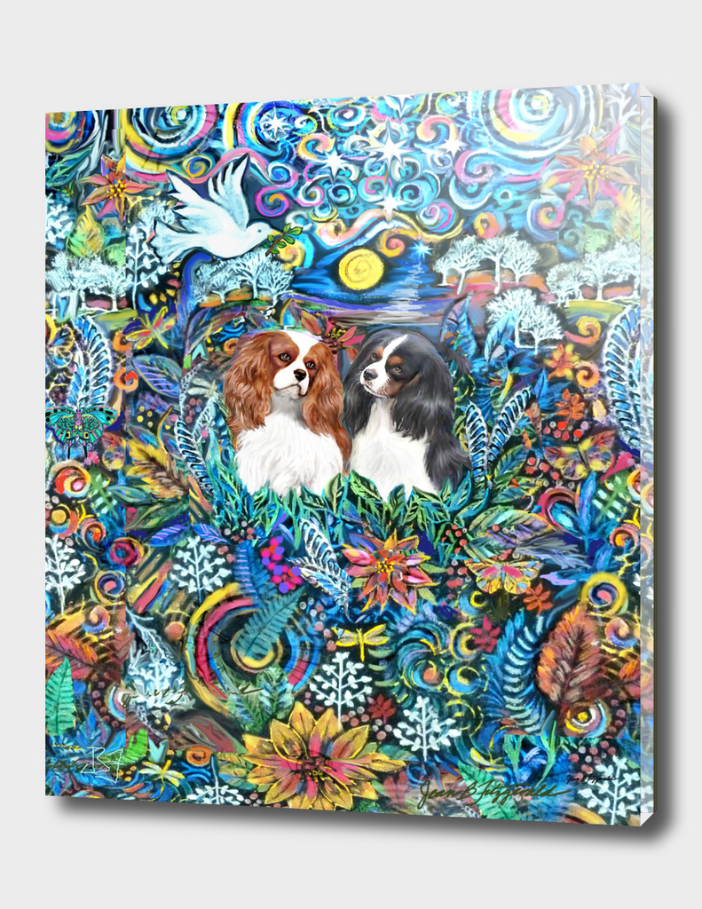 Two Cavalier King Charles