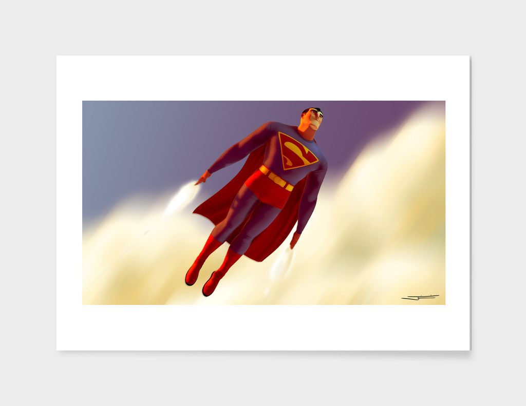 Classic Superman In Flight