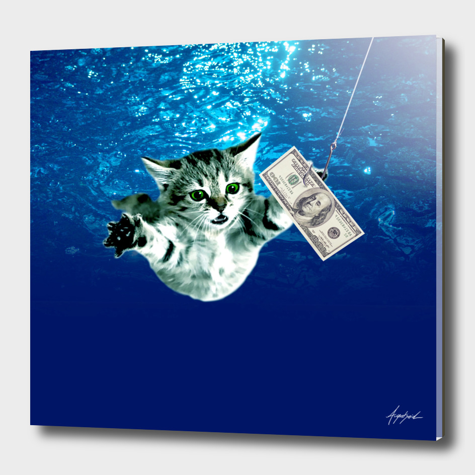 Cat Nevermind Album Cover under Water Baby