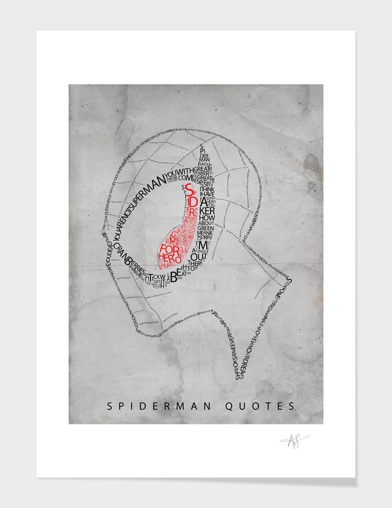 Spiderman Quotes - Ltd Edition