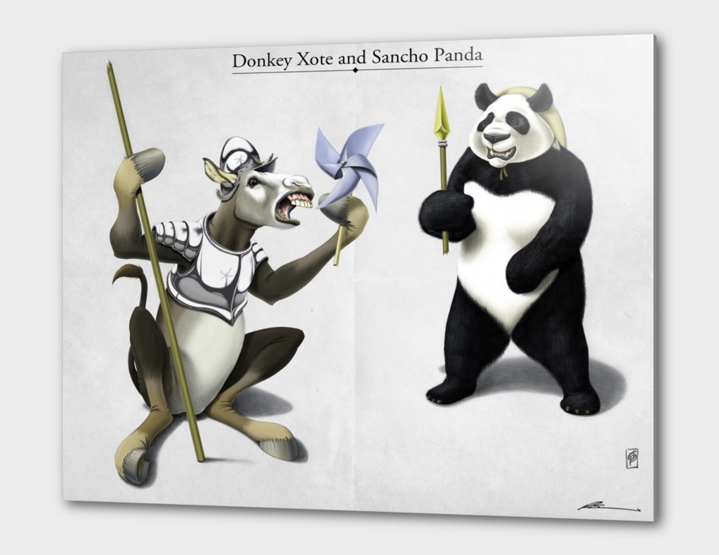 Donkey Xote and Sancho Panda