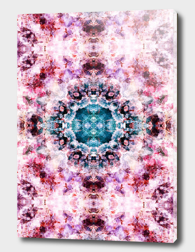Abstract purple and blue boho pattern