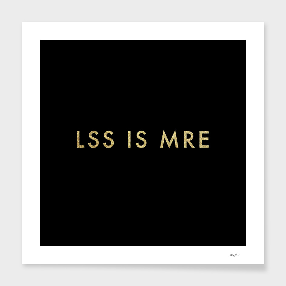 Less is more - Black