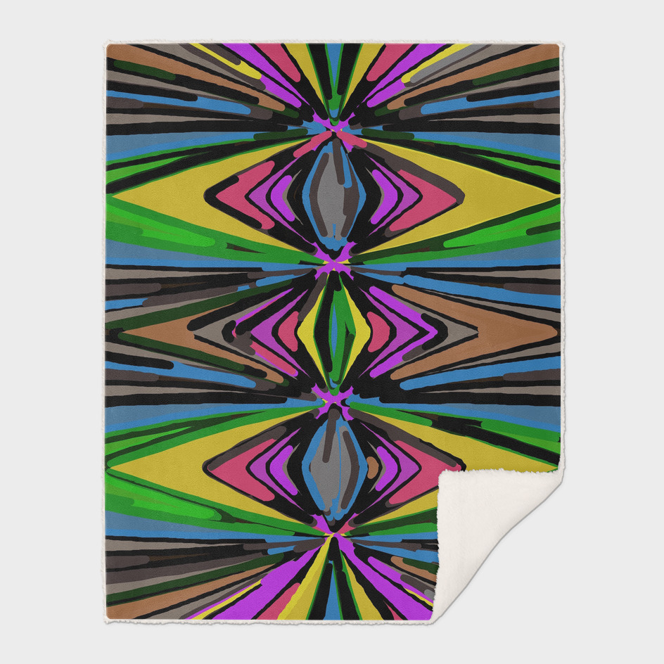 psychedelic geometric graffiti triangle pattern