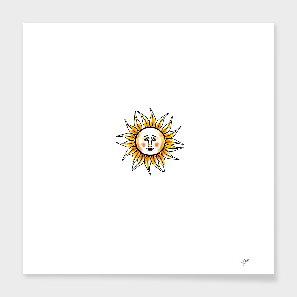 The sunflower face