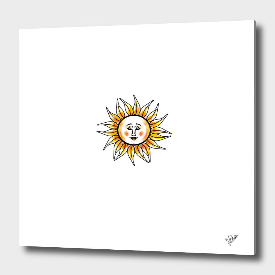 The sunflower face