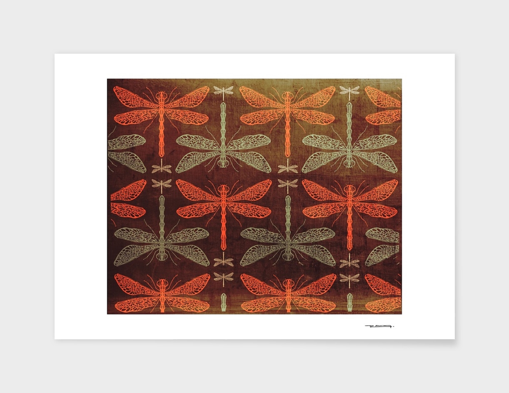 Dragonflies pattern illustration