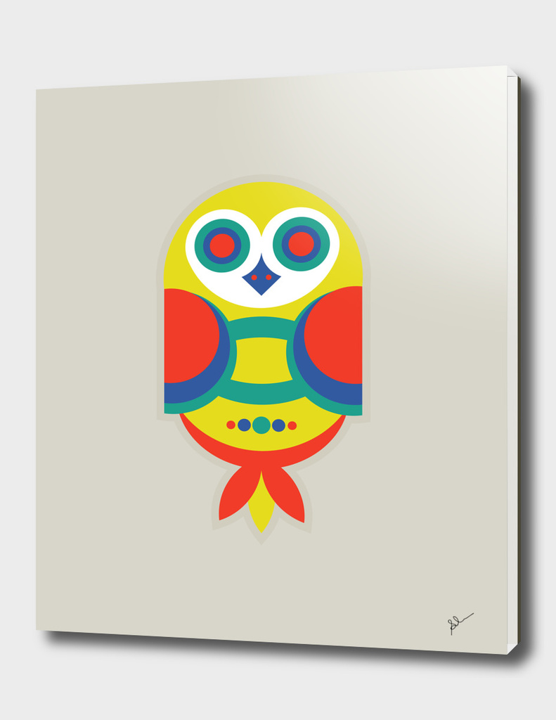 Multicolor Geometric Owl