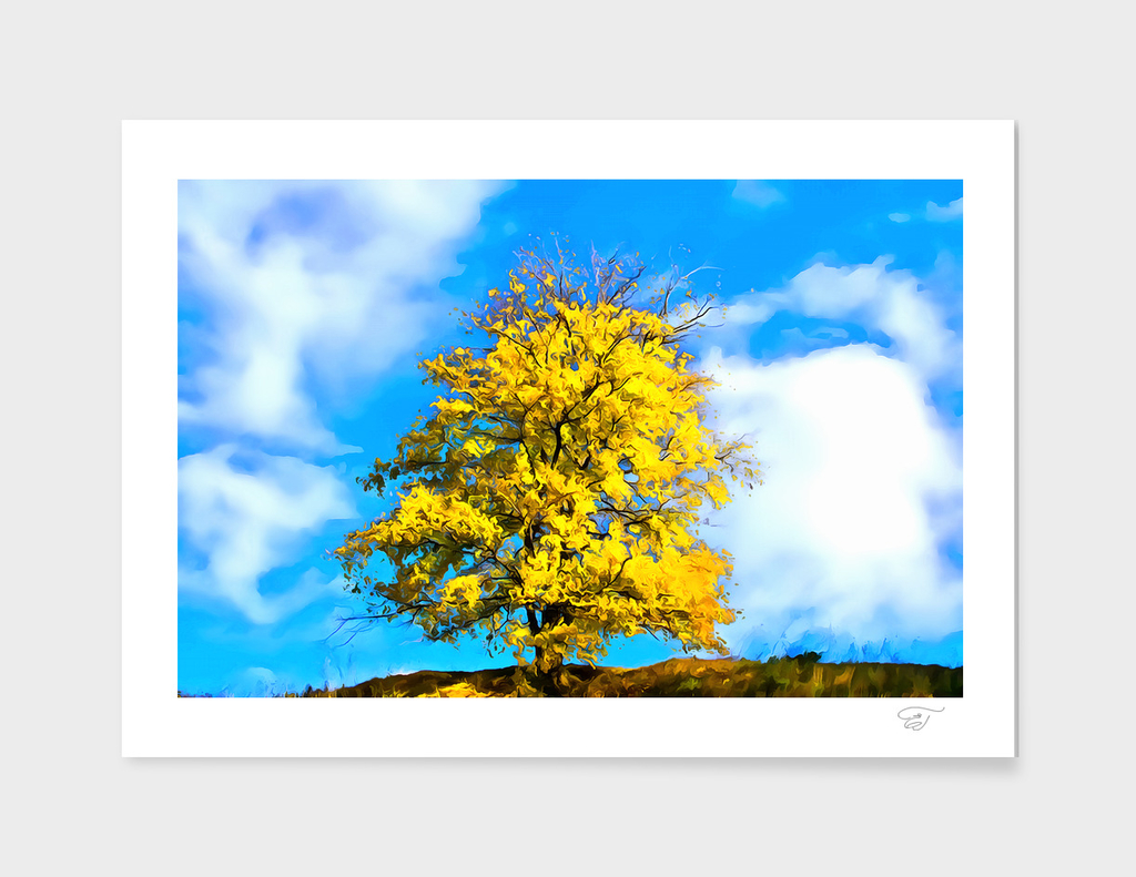 Autumn Tree. Minimalizm