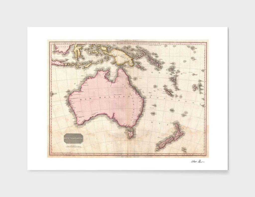 Vintage Map of Australia (1818)