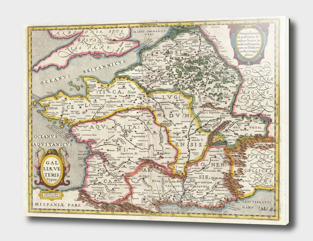 Vintage Map of France (1657) 2